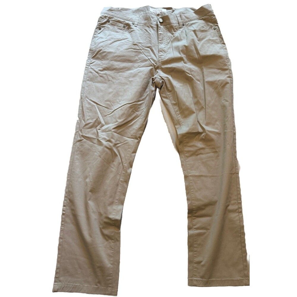 Collars & Co Pants Mens 36x30 Grey CEO 5-Pocket Chino